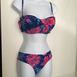 ROXY 2 pieces set bikini floral printed